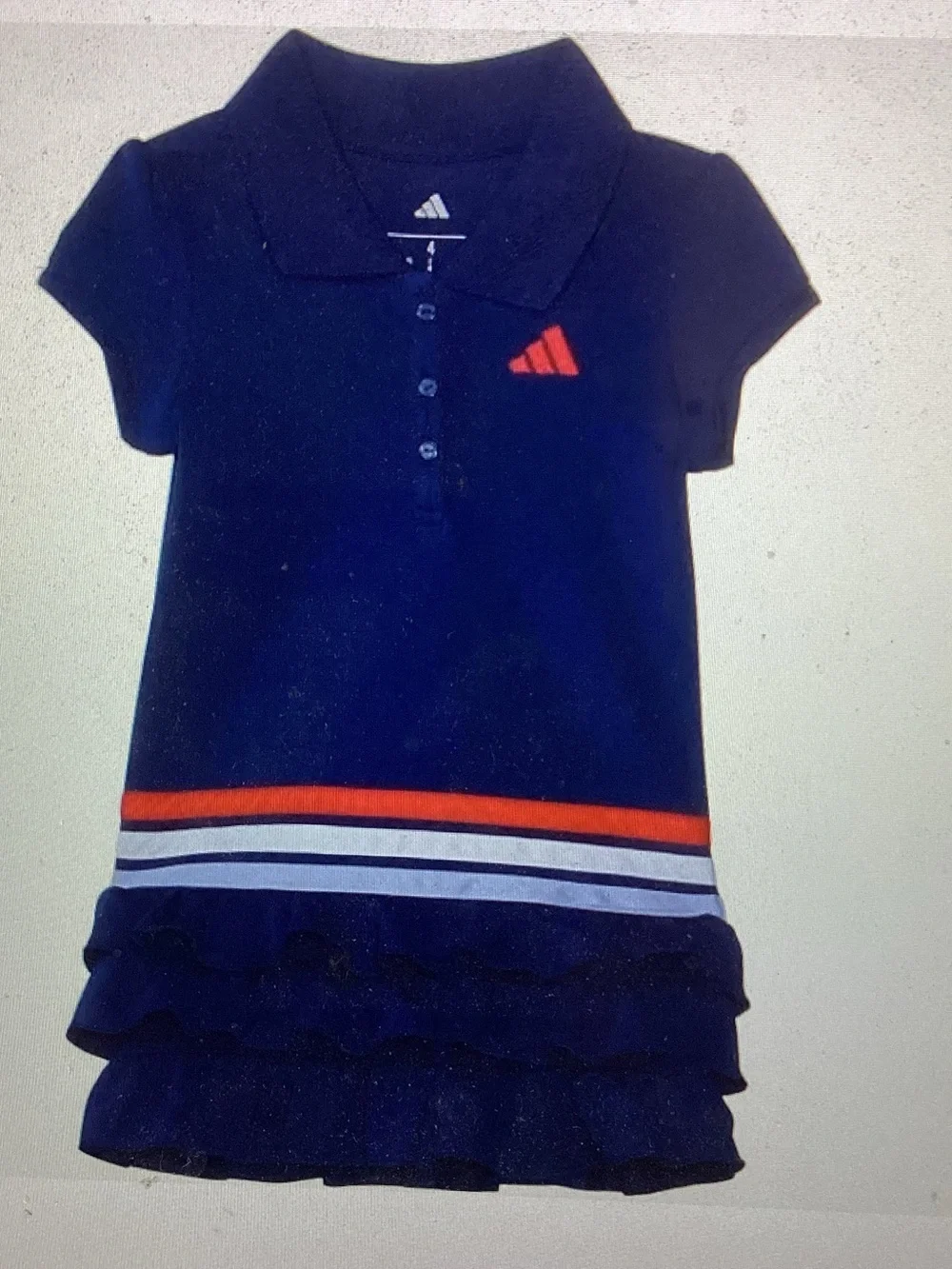 adidas Navy Dress with Red and White Stripes